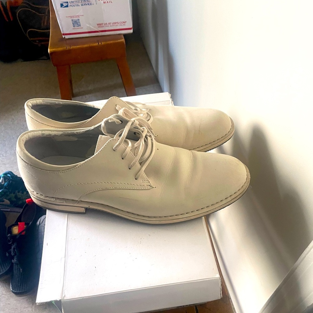 Calvin Klein white oxfords